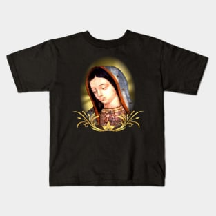 Guadalupe Virgin Mary Our Lady of Mexico Tilma Juan Diego 03 Kids T-Shirt